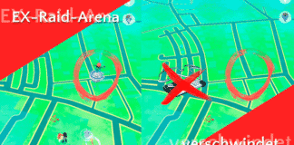 Arena verschwindet unmittelbar vor EX-Raid