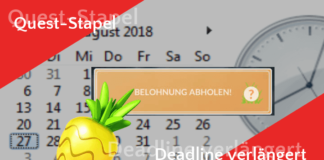 Deadline für den Quest-Stapel auf den 27.8. verschoben