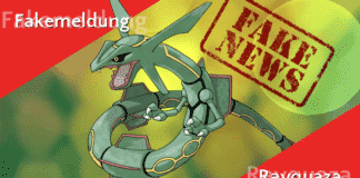 Fakemeldung: Rayquaza als Raidboss verfügbar