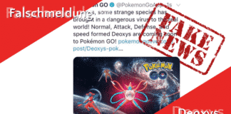 Falschmeldung zu Deoxys