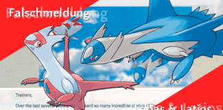 Falschmeldung zu Latios und Latias