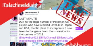 Falschmeldung zu neuem Maximallevel