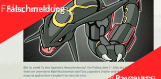 Falschmeldung zu Shiny Rayquaza
