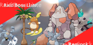 Liste der Raidbosse ab 17. August 2018
