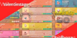 Liste der Raidbosse zum Valentinstag!