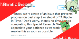 Niantic bestätigt Bug bei Celebi-Quest