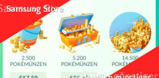 Pokémünzen im Samsung Store deutlich günstiger!