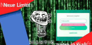 Quest-Limit schon jetzt in Kraft gesetzt & Nickname-Limit!