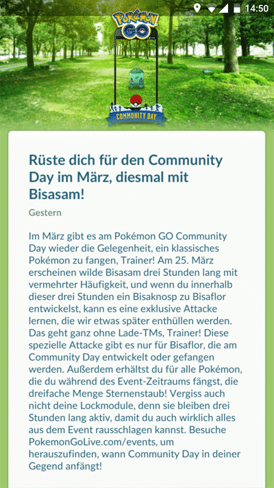 Verwirrung um Community Day Bonus 1