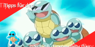 Vorbereitungen für den Community Day am 8. Juli mit Schiggy