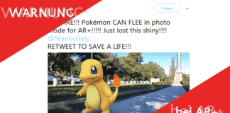 Warnung! Pokémon flüchten immer noch im AR+
