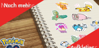Jetzt noch mehr Aufkleber in Pokémon GO Aufkleber