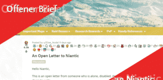 Offener Brief an Niantic Brief