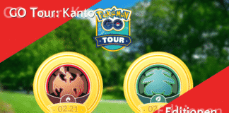 Wählt zwischen Pokémon GO Tour Rot und Grün! GO Tour