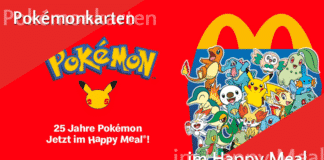25 Pokémonkarten im Happy Meal Pokémonkarten