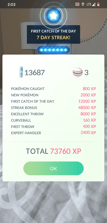 Weltrekord - 73760 Erfahrungspunkte mit einem Pokémon 1