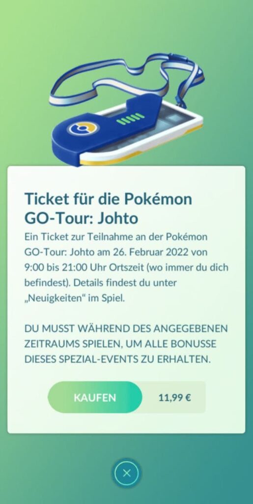 Pokémon GO Tour: Johto 26-27. Februar 2