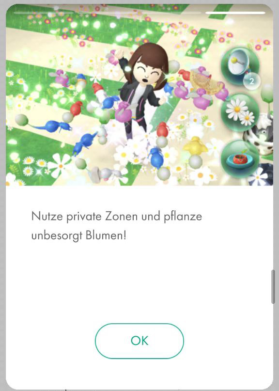 Neues Feature in Pikmin Bloom: Private Zonen 4