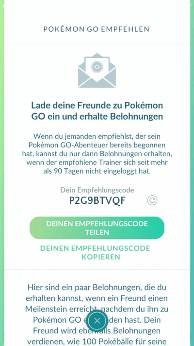 Empfehlungsfeature für Pokémon GO 2