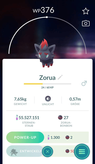 2. Versuch - Zorua erscheint in Pokémon GO 2