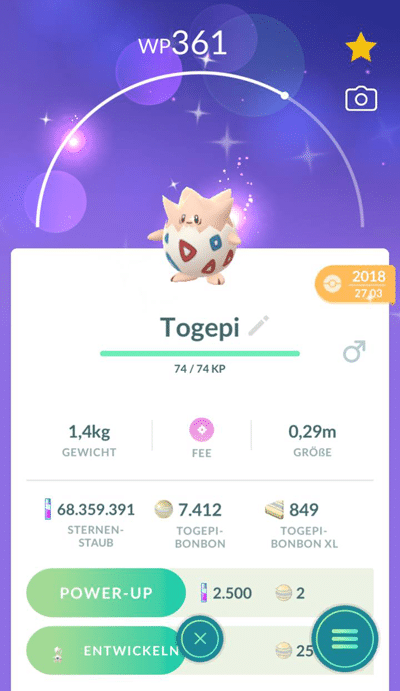 Togetic Community Day am 15. April 1