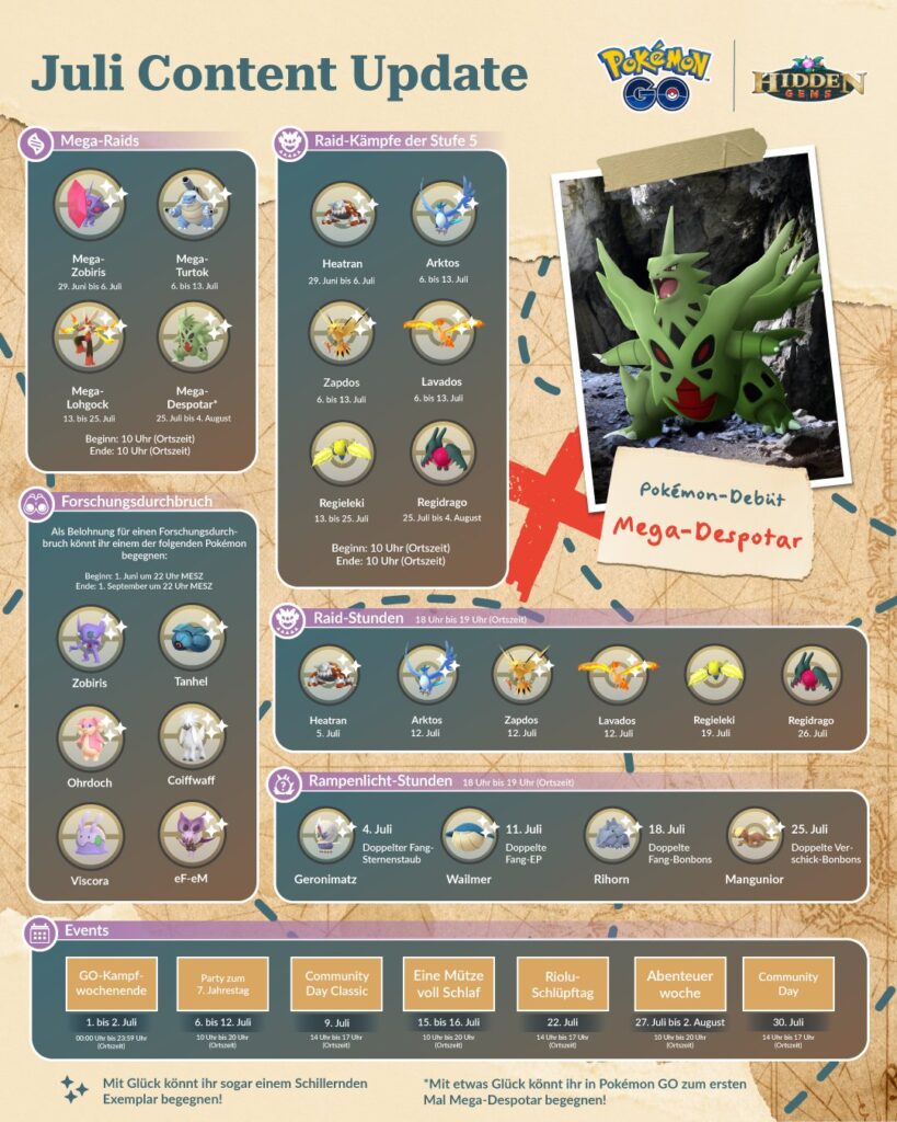 Pokémon GO im Juli 2023 - Events, Raids und mehr 35