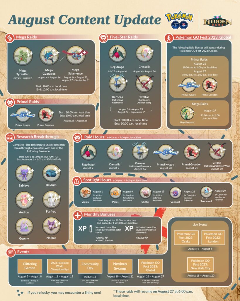 Pokémon GO im August 2023 - Events, Raids und mehr 50